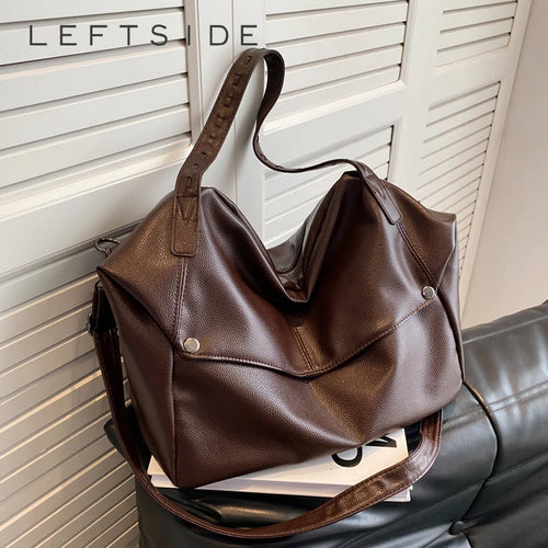 Large PU Leather Shoulder Tote Bag – Women's Luxury Handbag