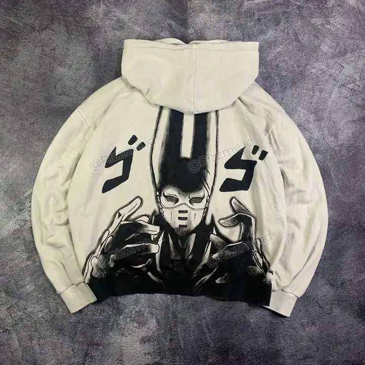JoJo's Bizarre Adventure Zip-Up Hoodie Anime Graphic Streetwear Unisex