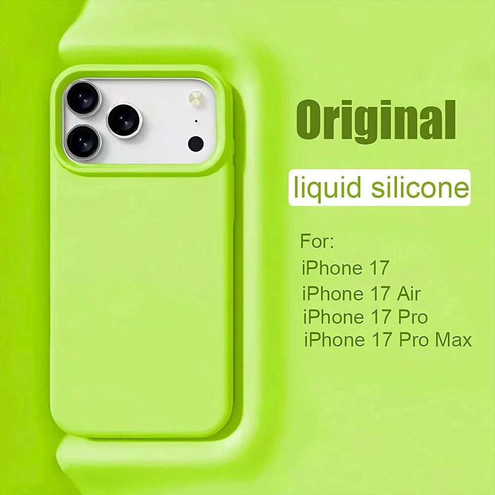 Liquid Silicone iPhone 17 Case – Candy Color Matte, iPhone 17 / Pro / Max / Air