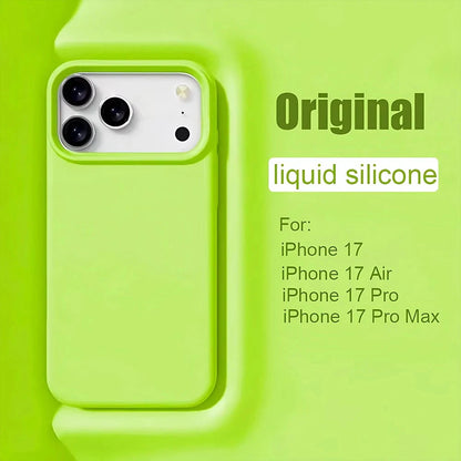 Liquid Silicone iPhone 17 Case – Candy Color Matte, iPhone 17 / Pro / Max / Air