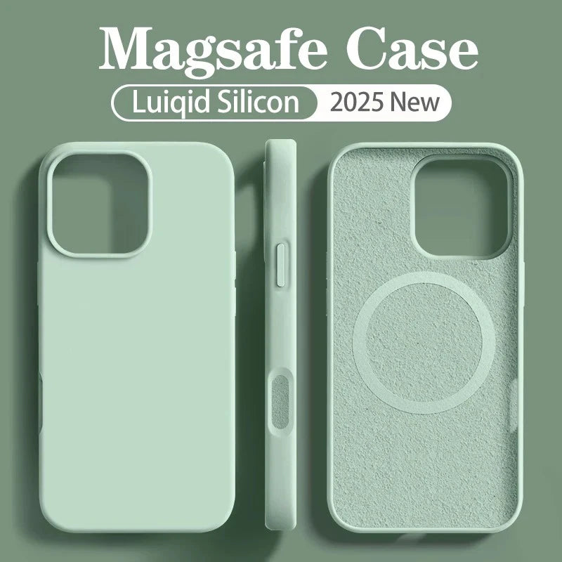 Liquid Silicone MagSafe Case for iPhone 17 16 15 14 13 12 Series