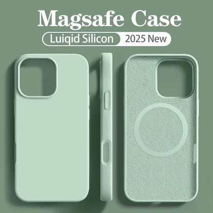 Liquid Silicone MagSafe Case for iPhone 17 16 15 14 13 12 Series