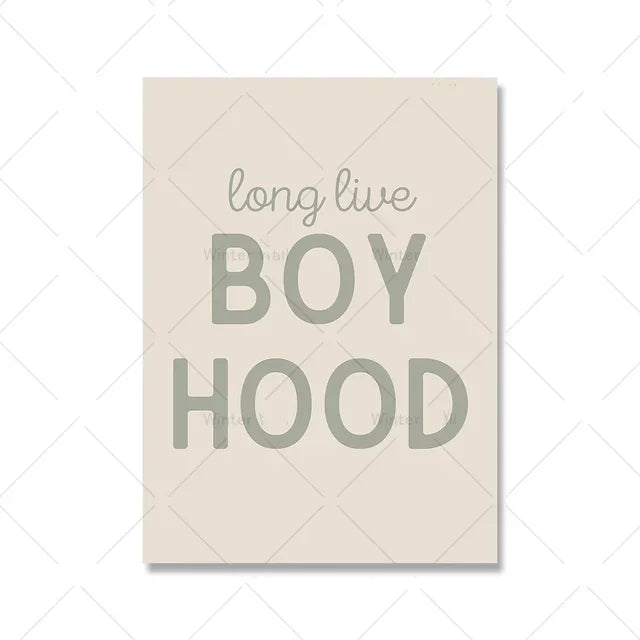 Sage Green Checkered Smiley Face Wall Art Poster | Nursery & Kids Room Canvas Print