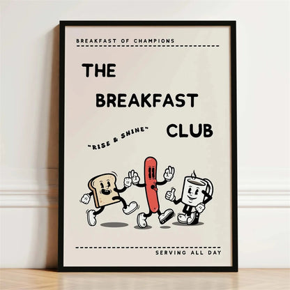 Wine & Dine Wall Art Poster – Retro Kitchen Print