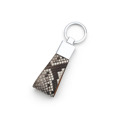 Premium Exotic Skin Leather Key Fob – Luxury Gift Keychain