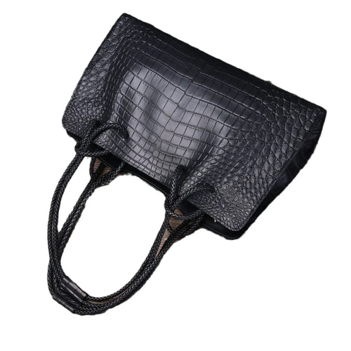 Alligator Pattern Genuine Leather Handbag for Women