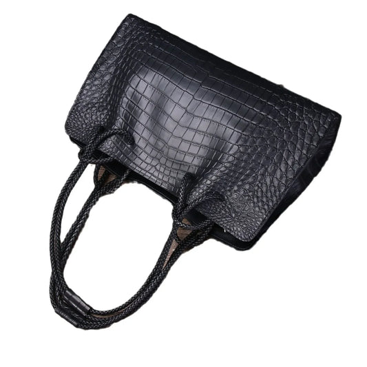 Alligator Pattern Genuine Leather Handbag for Women