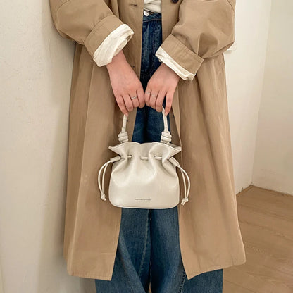 Women's Faux Leather Bucket Bag