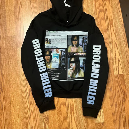 Gothic Graphic Hoodie Women Harajuku Goth Streetwear Sweatshirt