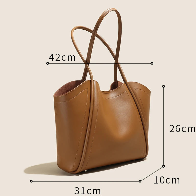 Women's Cowhide Genuine Leather Tote Bag
