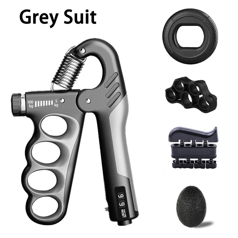 Adjustable Hand Grip Strengthener with Rep Counter 5–150kg