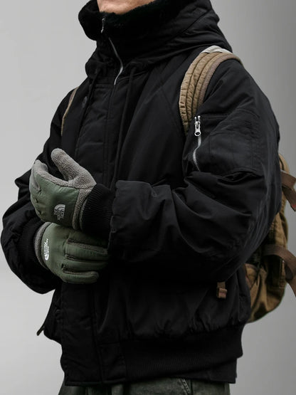 Hooded Parka Jacket – Fleece-Lined Heavyweight Streetwear Coat for Men & Women