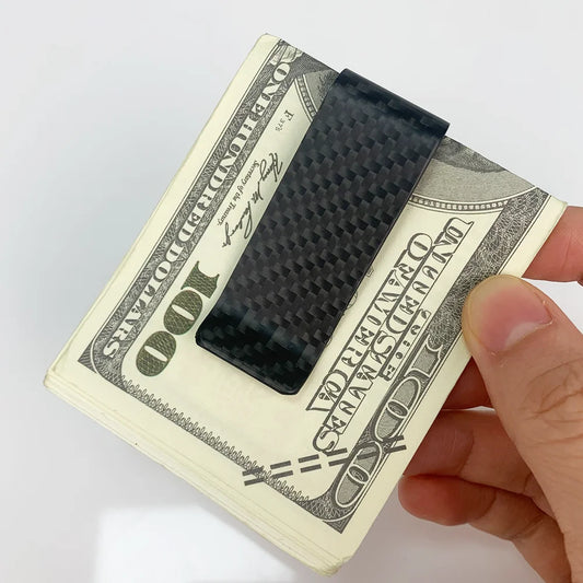 Carbon Fiber Front Pocket Wallet – Slim Money Clip for Men & Women