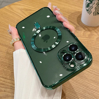 Electroplated MagSafe iPhone Case with Camera Lens Protector