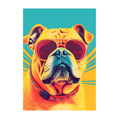 Corgi Wearing Sunglasses Poster Funny Dog Canvas Painting Print Wall Art Picture Living Room Cuadros