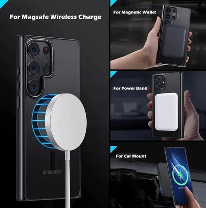Samsung Magnetic Matte Phone Case – S22 S23 S24 S25 MagSafe