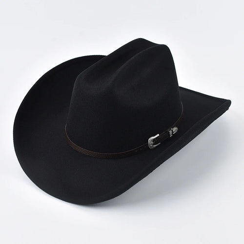 Western Cowboy Hat – Unisex Vintage Wide Brim Felt Hat