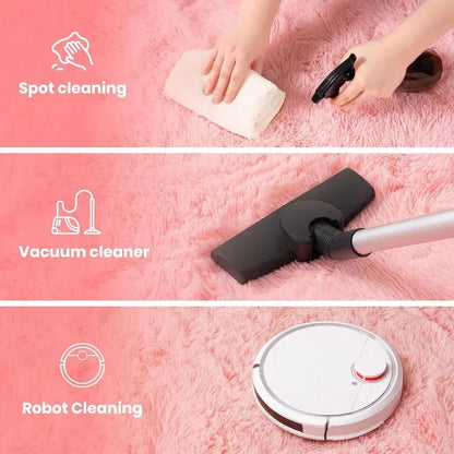 Soft Fuzzy Area Rug – Plush Fluffy Carpet for Bedroom & Living Room