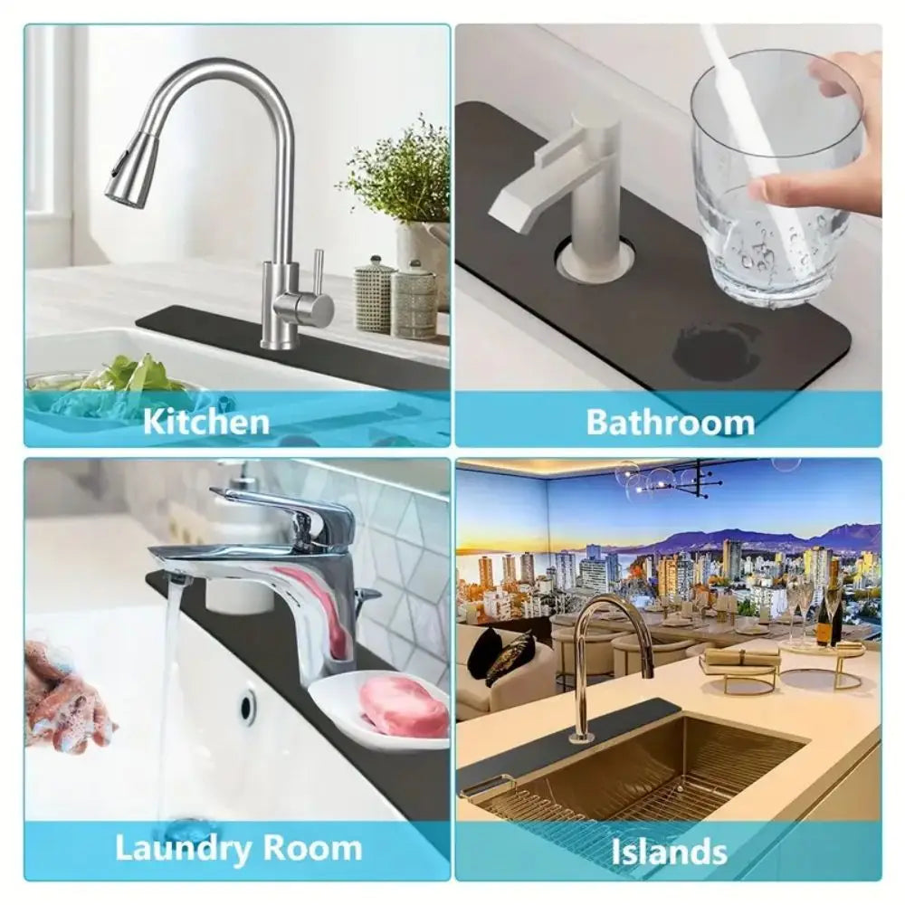Kitchen Sink Mat – Absorbent Faucet Drain Drying Pad