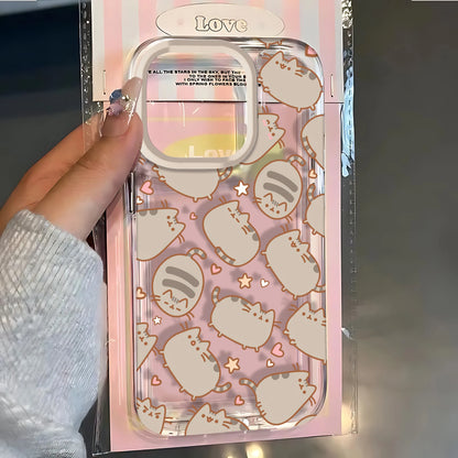 Pusheen Cat Donut Clear Case – Xiaomi 15 / 14 / 13 / 12 / 11 / Poco F7 / X7 / X6