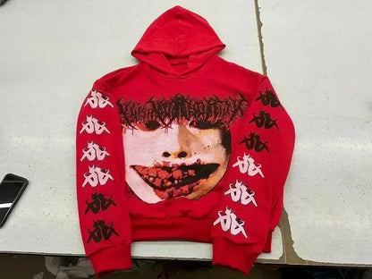 Gothic Graphic Hoodie – Women's Harajuku Punk Streetwear Sweatshirt