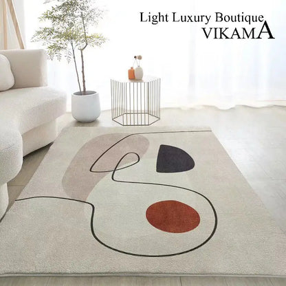 Nordic Geometric Area Rug – Soft Lint-Free Living Room & Bedroom Carpet