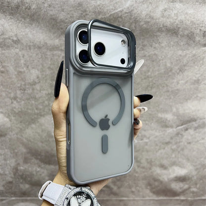 MagSafe Matte iPhone Case with Flip Camera Stand & Holder