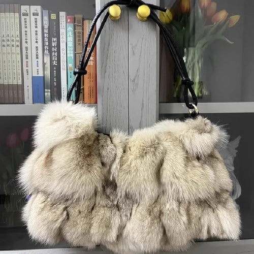 Fluffy Fur Shoulder Bag for Women – Luxury Handbag & Purse