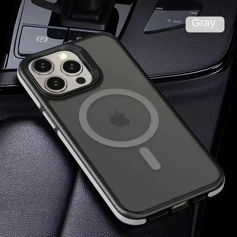 MagSafe Matte Translucent Armor iPhone Case – Shockproof, Multi-Model