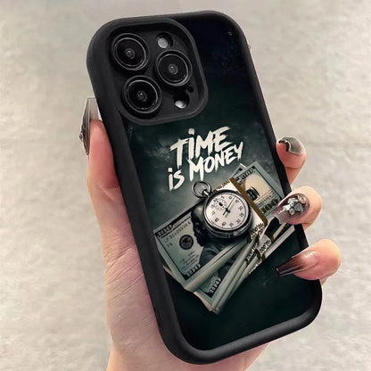 Time Is Money iPhone Case – Soft Silicone Printed Cover
