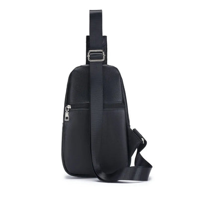 Genuine Leather Men's Chest Sling Bag – Crossbody Shoulder Pack