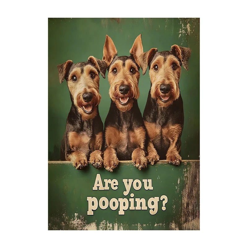 Funny Cow Poster – Are You Pooping? Farm Animal Bathroom Art