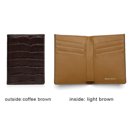 Personalized Leather Wallet for Men | Crocodile RFID Blocking