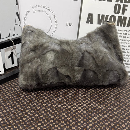 Mink Fur Shoulder Bag – Luxury Women's Crossbody Handbag