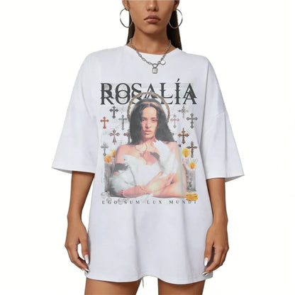 Rosalia Lux Tour Vintage Graphic T-Shirt – Retro Fan Tee