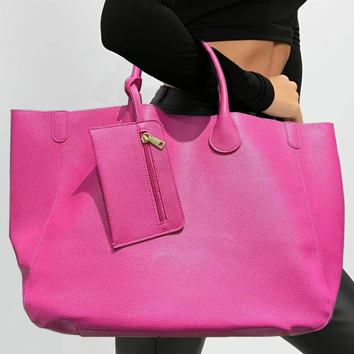 Vegan Leather Oversized Large Capacity Shopping Bag