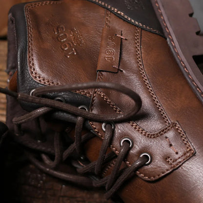 Men's Leather Ankle Boots – Rugged Work & Motorcycle Style
