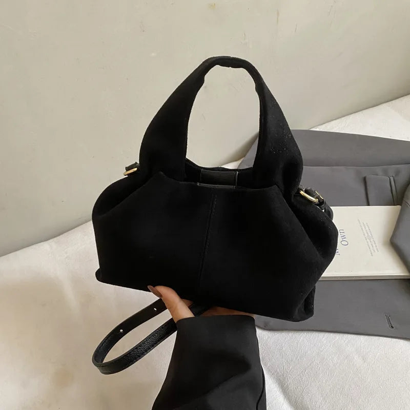 French Cloud Dumpling Bags Brand Design Frosted New Fashion Handbag