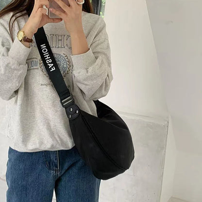 Oxford Cloth Dumpling Crossbody Shoulder Bag