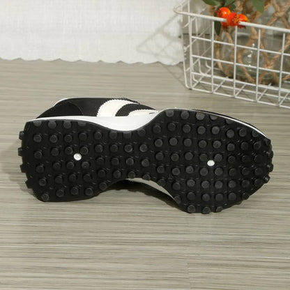 Women's Retro Platform Sneakers – Color Block Thick Sole Casual Running Shoes