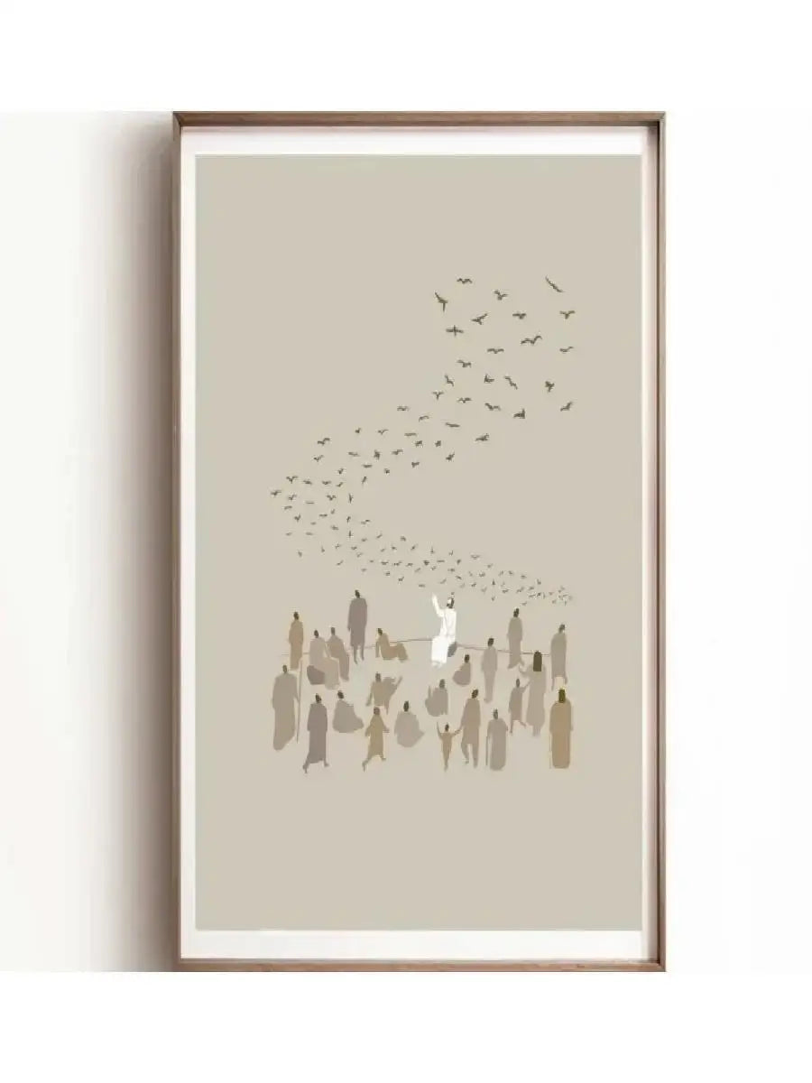 Christian Wall Art Poster – Starry Night Faith Sketch Print
