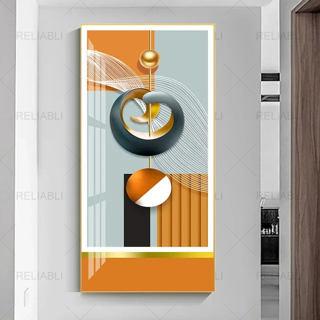 Abstract Geometric Wall Art Canvas Poster – Modern Nordic Decor