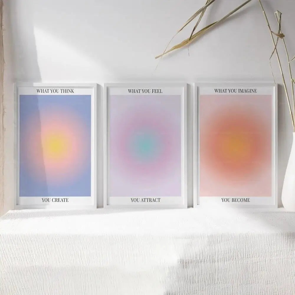 Aura Energy Affirmation Wall Art Poster – Spiritual Gradient Print
