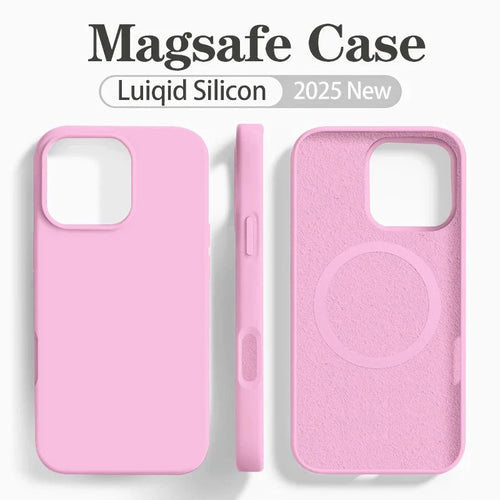 Original Magsafe Liquid Silicone Phone Case Iphone 17 16 14 15 Plus 13 Pro Max Wireless Charge