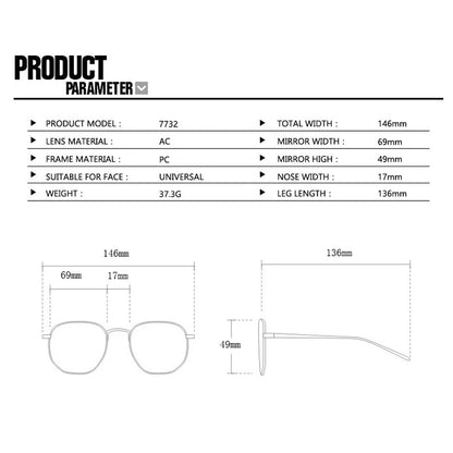 Cat Eye Sunglasses Women Men Y2K Retro Rectangle Shades