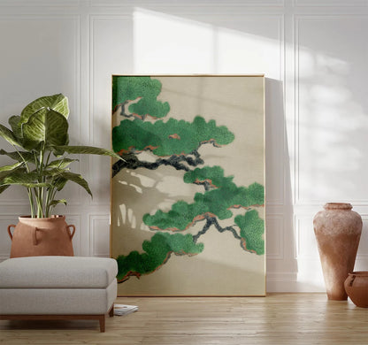 Japanese Pine Tree Canvas Print – Zen Nature Wall Art