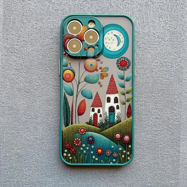 Whimsical Village iPhone Case – Fairy-Tale Art Design