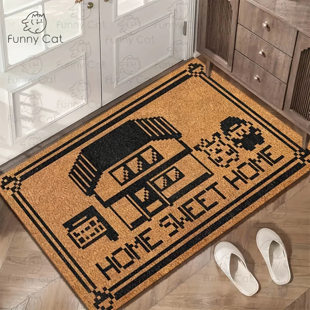 Gamer Doormat – Home Sweet Home Pixel Art Welcome Mat