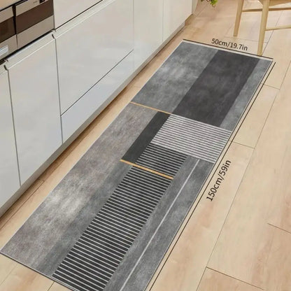 Minimalist Grey Door Mat – Non-Slip, Dirt Resistant Entrance Rug