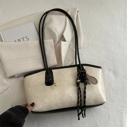 Trendy Multicolor Shoulder Bag Bowknot PU Leather